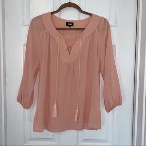 Josie | Lace up l/s top small